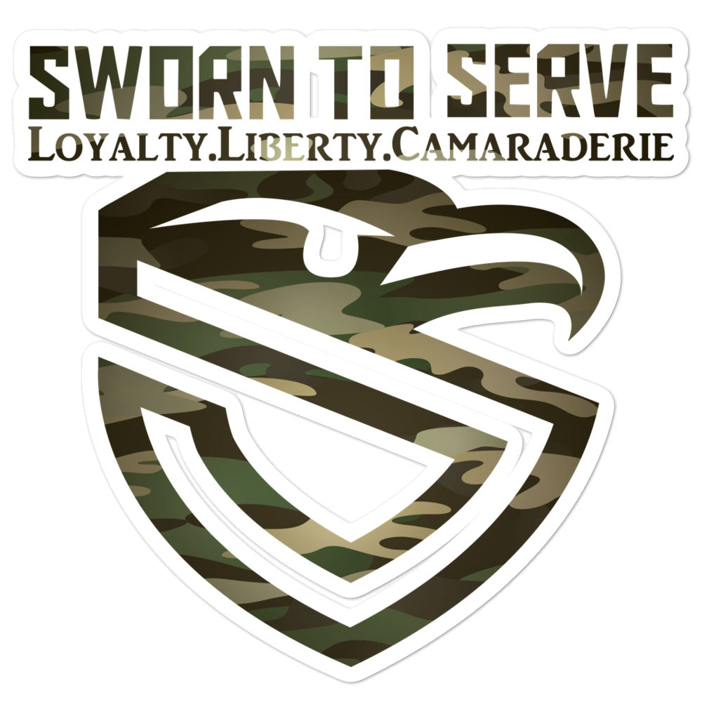 Camo Logo stickers