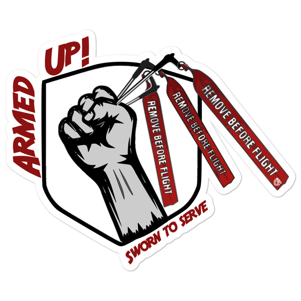 Armed Up! sticker