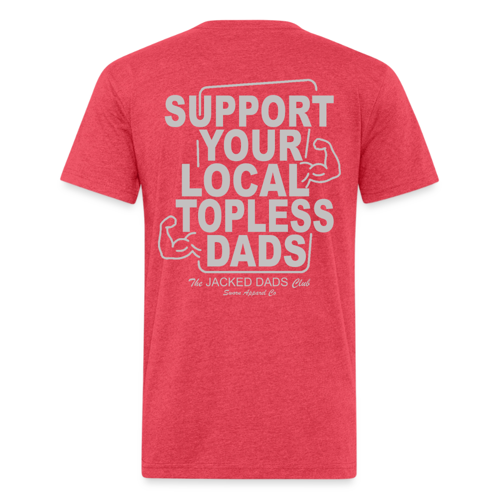 Jacked Dads Club Tee - heather red