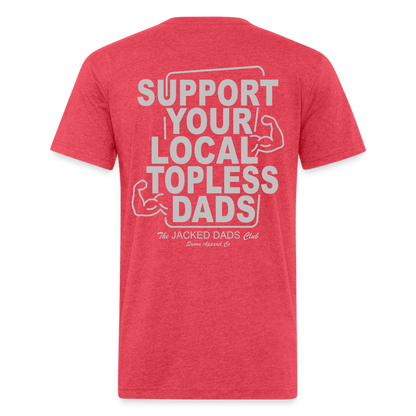 Jacked Dads Club Tee - heather red