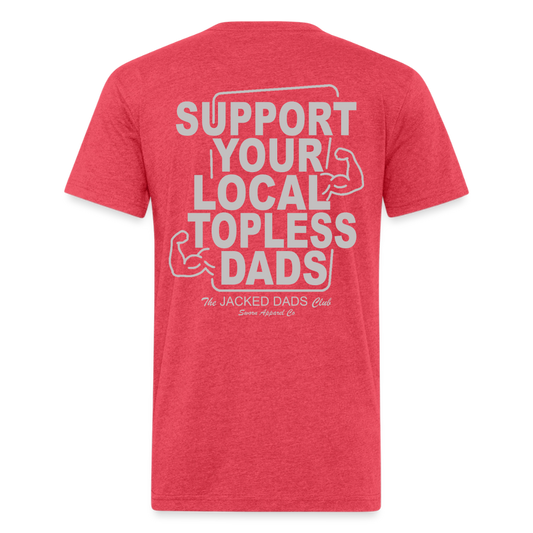 Jacked Dads Club Tee - heather red
