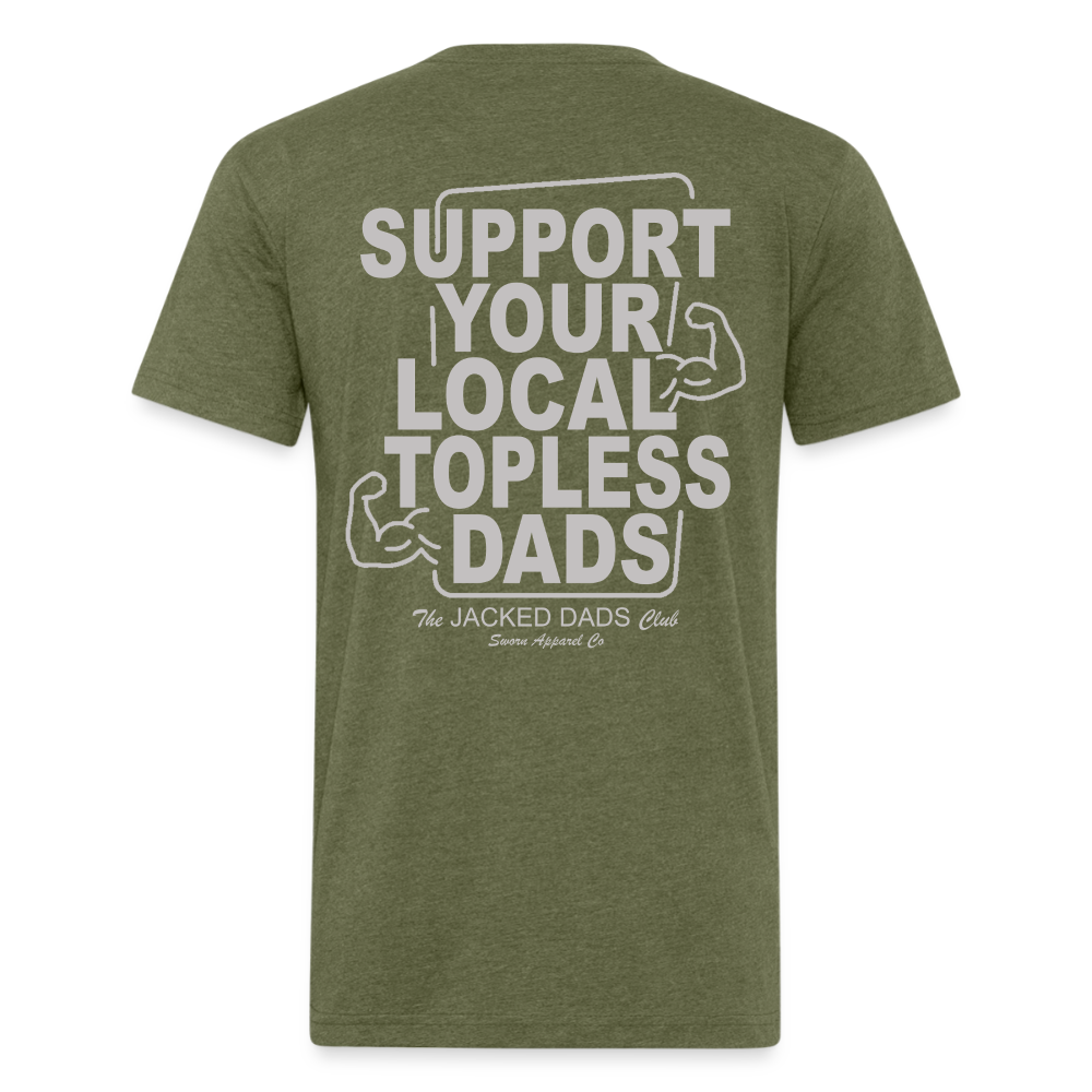 Jacked Dads Club Tee - heather military green