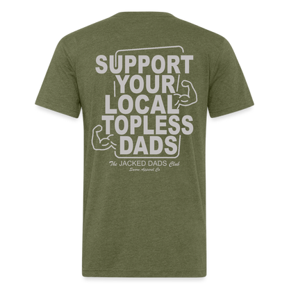 Jacked Dads Club Tee - heather military green