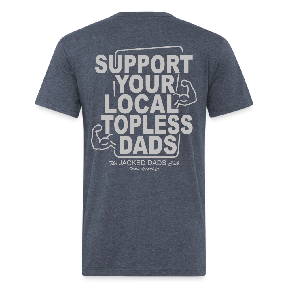 Jacked Dads Club Tee - heather navy