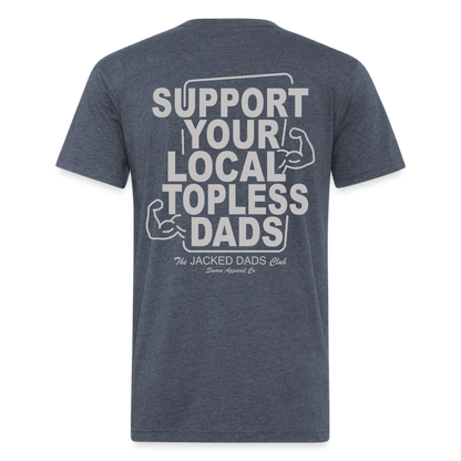 Jacked Dads Club Tee - heather navy