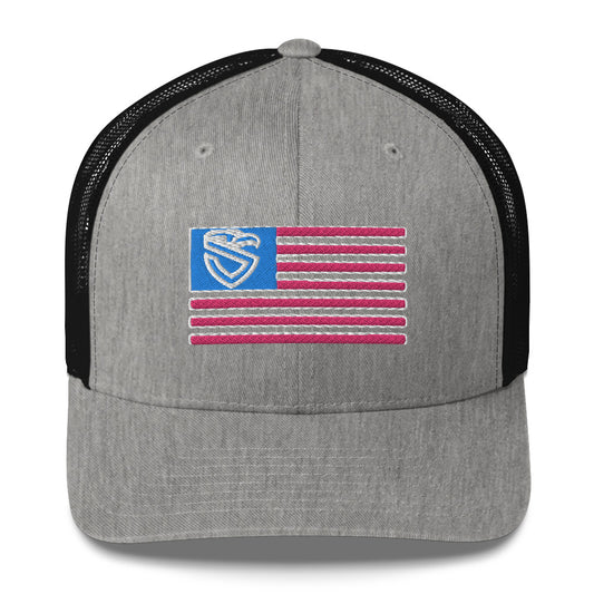 Pink, White & Blue Trucker