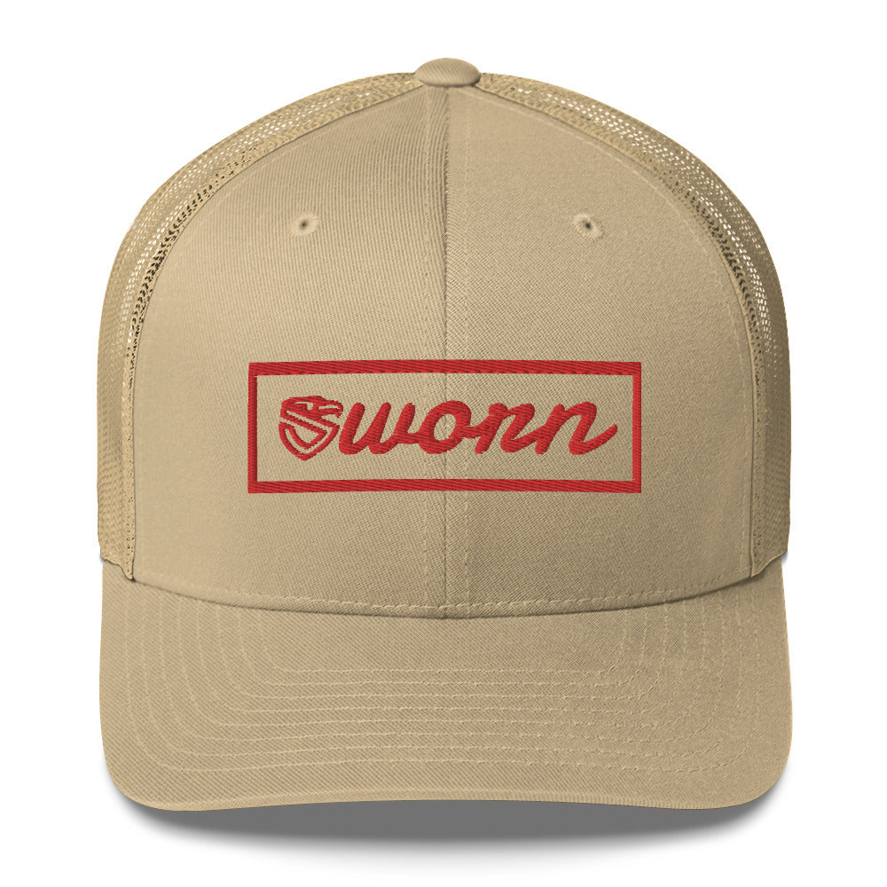 Cursive Sworn Trucker