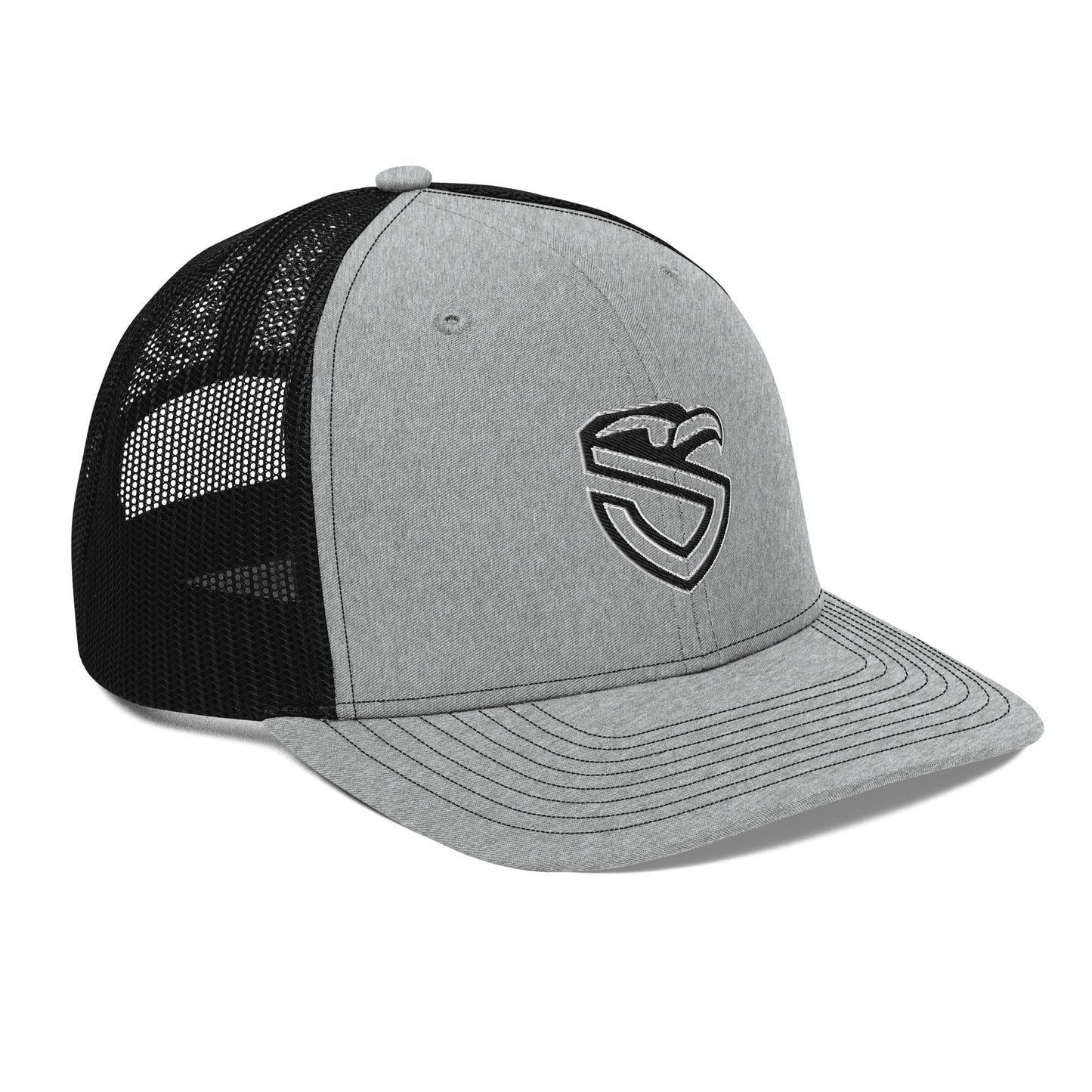 White Logo Trucker