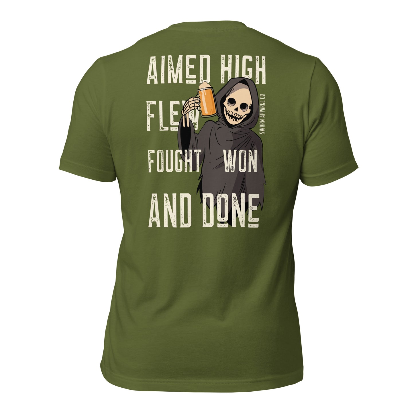 Flew, Fought, Won tee