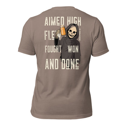 Flew, Fought, Won tee